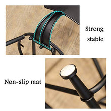 LLT Pratico sgabello Sgabelli Sgabello Alto Bar Chair Bar Cucina Colazione pranzo struttura della sedia Black Metal in massello tondo schienale del sedile di sicurezza,65CM,65CM