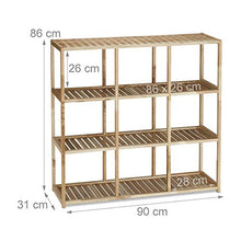 Relaxdays Scaffale per Cucina e Bagno, autoportante, 4 Ripiani, Versatile, Noce, Marrone Chiaro, 31x90x86 cm
