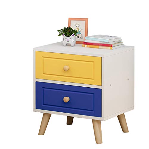 Comodino Camera da Letto Domestica Studio corridoio Doppio pompaggio di Legno Solido Locker Bagno Assemblea Addensare Soggiorno Multifunzione in Bianco 40X30X45cm FANJIANI