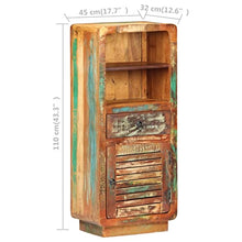 vidaXL Credenza Alta 45x32x110 cm in Legno Massello di Recupero