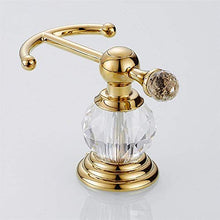Ghelf Asciugamano d'asciugamano d'asciugamano d'asciugamano d'abito europeo Gancio, Base di cristallo nascosta Montatura a parete Bagno in lega di zinco Costruzione di lusso lucido oro finito in stile