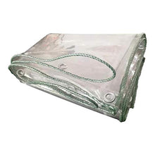 GHHZZQ Trasparente Telone Resistente allo Strappo Poncho con Occhielli in Metallo Giardino Copertura Impermeabile for Balcone Piante in Vaso Mobilia Camion Serra (Color : Clear, Size : 2x2m)