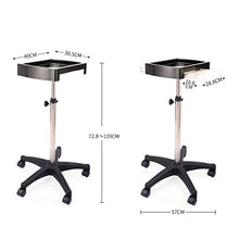 Jia He Carrello Rack Merci - Parrucchiere Carrello Parrucchiere Carrello portautensili Carrello Porta Attrezzi Carrello portautensili Portatile a Quattro Ruote (Dimensioni : 50 * 50*(72.8-109) cm)