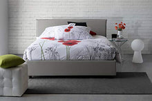 Talamo Italia Letto Anna matrimoniale con contenitore sfoderabile, Made in Italy Grigio con Materasso, cm 160 x 200