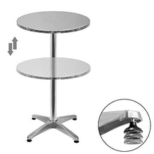 Deuba Tavolo Alto da Bar Alluminio Ø60cm Altezza Regolabile 70cm/115cm Tavolino Bistro Esterno Feste