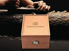 Yaeele. Cigar Box 30 bastoni, di grande capacità Cigar Box di legno solido Idratante umidità costante Legno di Cedro Cigar Box, regalo di qualità, dimensioni 26 * 20 * 16 cm, colore naturale buon umor