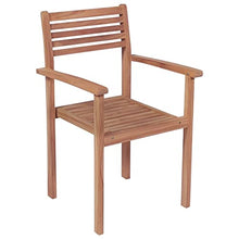 vidaXL Sedie da Giardino 4 pz con Cuscini Neri in Massello di Teak