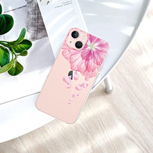 CrazyLemon Custodia in silicone per iPhone 11 Pro Max, custodia in gel di silicone TPU trasparente trasparente Bumper protettivo ultra sottile Bumper antiurto - Fiore rosa