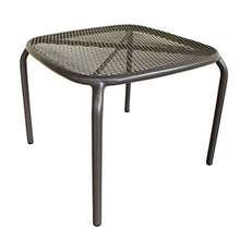Milani Home s.r.l.s. Tavolo in Metallo per Bar da Esterno Giardino, Cm 41 X 41 X 43,5 H Colore Taupe