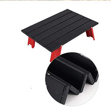 ZKK Tavolo Pieghevole da Esterno, tavola della Tenda da Campeggio, tavolino Portatile per Campeggio, Tavolo da casa in Lega di Alluminio. (Color : Black)