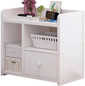 FACAIA Classificatori Comodino Comodino ad Angolo Rotondo Comodino Indipendente Cassetto Spesso Piatto spazioso Piano di Lavoro a Caduta Camera da Letto Ripiano Semplice Tavolino Laterale (Colore: A)