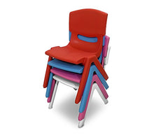 173710 Sedia colorata per bambini in plastica resistente 26 x 30 x 49 cm. MEDIA WAVE store ® (Rosa)