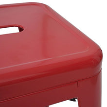 Sgabello bistrot Design Industriale HWC-A73 Metallo Verniciato Rosso