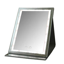 WM LED Touch PU Specchio Fill Light Beauty Makeup Cura della Pelle Specchio Specchio Il Trucco Specchio Il Trucco da Tavolo Specchio Pieghevole Portatile mirror-10.24