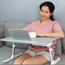 Tavolino Regolabile per Laptop, Tavolo da Letto Pieghevole con Slot per Schede, Scrivania Portatile per Divano, Letto, Ufficio E Picnic