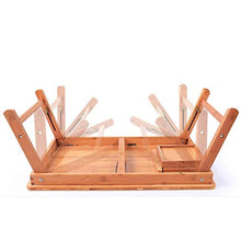 KANJJ-YU - Tavolino pieghevole per computer portatile, in legno massello, pieghevole, semplice e moderno, colore primario, 80 x 40 x 43 cm