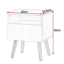 WOLTU TSR58ws Comodino Bianco con Cassetto Comodini da Notte Organizzatore da Letto in Legno