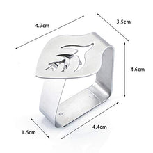 Bozaap - Clip per tovaglia in acciaio inox, 4 pezzi, regolabili, per casa, picnic, feste, matrimoni, all'aperto e al chiuso