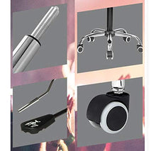 SHPEHP Rolling Spa Sgabello Sgabello regolabile in altezza con schienale e poggiapiedi per computer, studio, officina, aula, laboratorio, bancone, ufficio in casa, sedia da lavoro-White