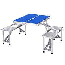 N/Z Attrezzatura Quotidiana Tavolo Pieghevole per Esterni Tavolo Pieghevole in Alluminio Tavoli Multiuso per Interni ed Esterni Tavolo Pieghevole (Colore: Blu Dimensioni: 85,5 * 67 * 67 cm)