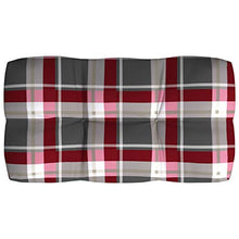 Buyounger Cuscini per Divano Pallet 7 pz Rosso Motivo a Quadri