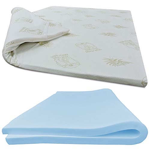 Baldiflex Emporio Correttore Materasso Matrimoniale H6 Topper in Memory Fresh con Fodera Aloe Vera 170x200 cm
