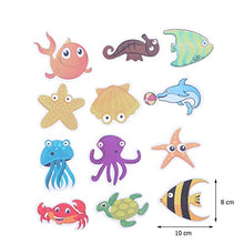 TOPBATHY 2 * 12pcs Non-Slip Bathtub Stickers Self-Adhesive Sticker Marine Organism Decals for Bath Tub Shower Surfaces