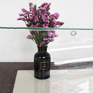 XIAOZHEN Panno Antipioggia in PVC Trasparente Addensato Telo Antipioggia per Balcone Tenda Antipioggia Pieghevole Impermeabile(Size:2x4m,Color:Colore Trasparente)