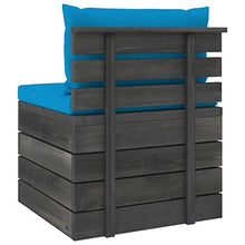 FAMIROSA Set Divani da Giardino su Pallet 2 pz con Cuscini Massello Pino-1663