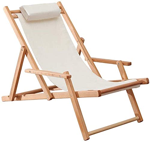LLSS Sedie a Sdraio Classiche Tradizionali con braccioli Struttura in Legno Duro | Lettini Prendisole Reclinabili | Sedia da Giardino Pieghevole reclinabile Lettini Prendisole
