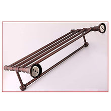 LCSD Deposito del Bagno Titolare del tovagliolo fissato al Muro 60cm / 23inches Ottone tovagliolo Vintage Industrial Bar Antico portasciugamani con Intagli attaccatura del Supporto di Accappatoio gan