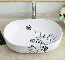 Yxx max -Lavabo Contatore Bacino del Bagno, Ceramica Art Bacino ad Alta capacità lavandino del Bagno Adatto a Guardaroba Alberghi (60x15cm) Lavandino del lavabo