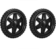 2 ruote per carrelli da viaggio, ricambio per carrello, diametro 5 cm, in gomma espansa, colore nero