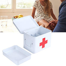 Fdit Contenitore a 2 strati per contenitore di medicina di famiglia, contenitore di pronto soccorso per la famiglia Organizzatore di scatole di medicinali per uso domestico di emergenza