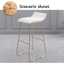 LWW Sgabello, Pub Bar Stool For Breakfast Sgabelli, Bistrot, Contatore, Cucina e Casa Sgabelli, Set Di 2 Nordic Contemporanea Sedile Altezza 65/70 / 75Cm,Bianco-Oro Leg,65 cm