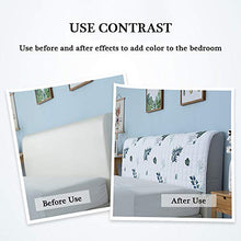 Renbin Copertura Testiera Letto,Fodera di Protezione per Testiera Elastica, Protezione Elastica in Tinta Unita di Design all-Inclusive,#8-150cm