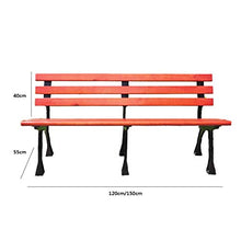 ZXF- Sedia da Parco con Schienale per Esterni, Panca per Il Tempo Libero per La Protezione Ambientale, Legno Antisettico/Legno di Plastica, Sedia A Pedale in Alluminio Pressofuso