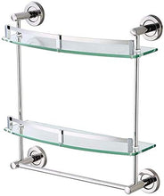 AINIYF Bagno Bagno Doccia Mensola Organizzatore a Parete in Vetro temperato Acciaio Inox 304 portasciugamani Drilling Installazione, 3 Formati (Dimensione: 40x8x43.5cm)