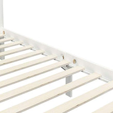 Lasamot Struttura Letto in Legno di Pino con 2 cassetti, Struttura a baldacchino per zanzariera, Staffa per Montante, Adatta per Materasso 100x200 cm (Materasso Non Incluso), Bianca