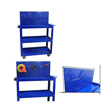 YIN YIN Carrello per Ripiani Passeggino for Ripiani, Carrello portautensili Flessibile Multi-Strato for movimentazione Auto, Porta Attrezzi in Metallo, Blu, 70X35X76CM Carrello a rulli