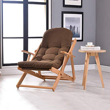 Brown Personality Adult Single Balcony Sedia Pieghevole da Giardino Reclinabile