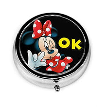 It's Ok Minnie Mouse rotondo pillola scatola portatile medicina organizzatore titolare tre scomparti pillola caso