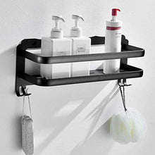 AINIYF Bagno Bagno Doccia Mensola Organizzatore Parete Punch Libero rettangolo di Alluminio dello Spazio 1 Livello Fence Drain, Nero
