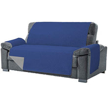 Domum Fodera Per Divano Da 3 Posto Relax, Realizzata in Spagna, Fodera Per Divano e Poltrona, Reversibile e Imbottita, Protezione Per Divano Reclinabile, Fodera Per Poltrona Colore Blu