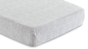 Casatex | Coprimaterasso Singolo Elasticizzato in Spugna, a Cappuccio con Angoli ed Elastici | Decorazione Jacquard a Margherite