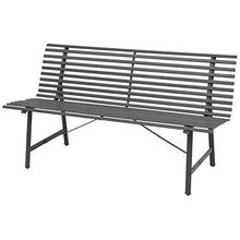 Tavoli e sedie da esterno Acciaio panca moderna esterna del patio del giardino con Finish Lounge Panca for Gardern Balcone Cantiere industriale St Tempo libero e intrattenimento ( Color : Anthracite )