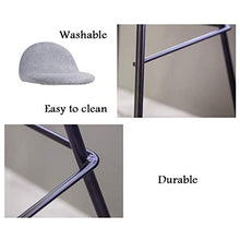 LLT Pratico sgabello Sgabelli colazione Bar sgabello da cucina Bar Sedia da pranzo contatore Nero Bianco Metallo/frame Soft Sedile Carico massimo 100Kg di sicurezza Schienale (cuscino grigio),Nero,