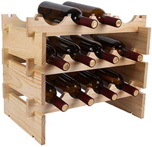 Classico Multistrato naturale Pine Free Standing vino del supporto rack con bagagli il basamento dell'organizzatore controsoffitto impilabile Wine Rack Bottle Holder modulare Casalinghi Decorazione fo