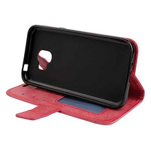 Bear Village® Cover per Samsung Galaxy J4 2018, Anti Graffio Custodia in Pelle con TPU Interno, Alta qualità Galaxy J4 2018 Cover con Chiusura Magnetica, Rosso