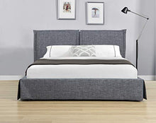 SKIRT - Letto in lino, 160 x 200 cm, colore: Grigio